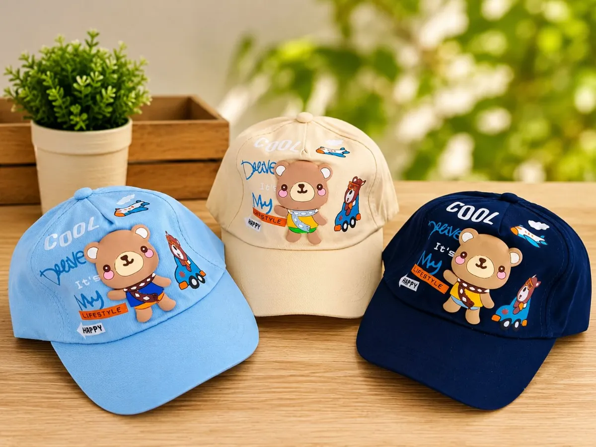Cute Cartoon Bear Kids Cap