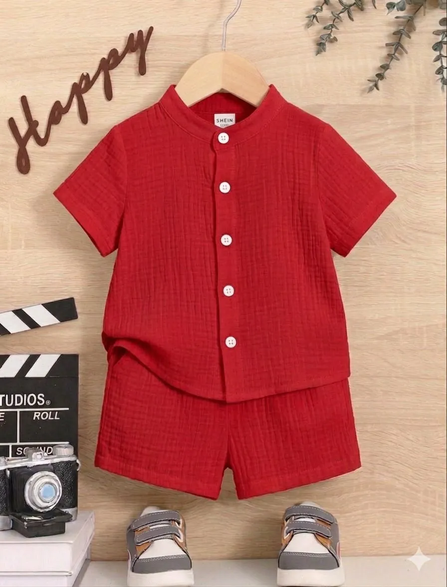 Classic Casual Button-Up Co-Ord Set