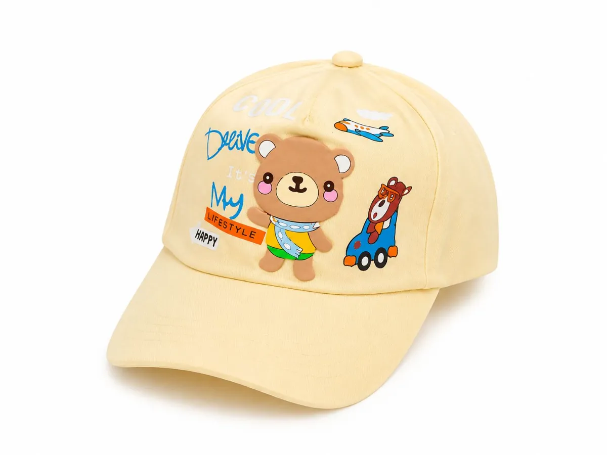 Cute Cartoon Bear Kids Cap thumbnail 4
